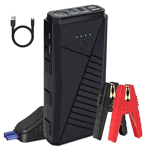 YONGPOW Avviatore Batteria Auto Jump Starter con Torcia LED e Power Bank