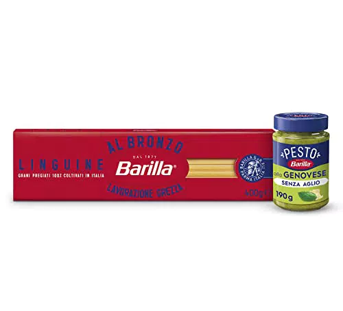 Barilla Linguine al Bronzo con Pesto Genovese - Senza Aglio