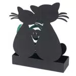 Baroni Porta Zampirone in Metallo per Gatti - Interno/Esterno 16X5X18cm