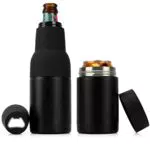 Porta Bottiglia Termico in Acciaio Inossidabile 3 in 1 - Per Lattine e Bottiglie da 300-500 ml - Apriscatole integrato