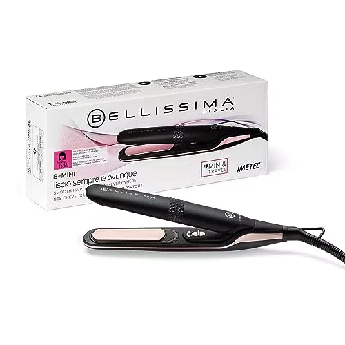 Imetec B-Mini Piastra per Capelli da Viaggio in Ceramica 200°C