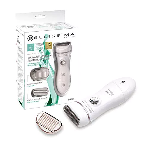 Imetec Comfort Lady Rasoio Elettrico per Donna Wet&Dry con Pettine e Lama di Ricambio