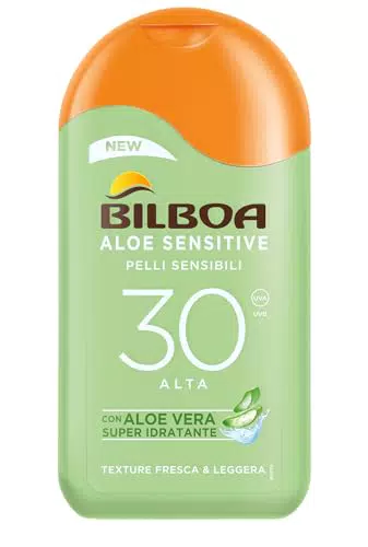 Bilboa Latte Solare SPF 30 per Pelli Sensibili con Aloe Vera - Protezione e Idratazione