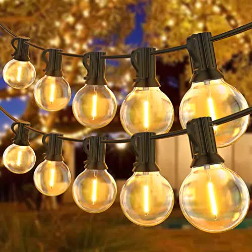 BokiHuk Catene Luminose da Esterno G40 per Giardino e Feste