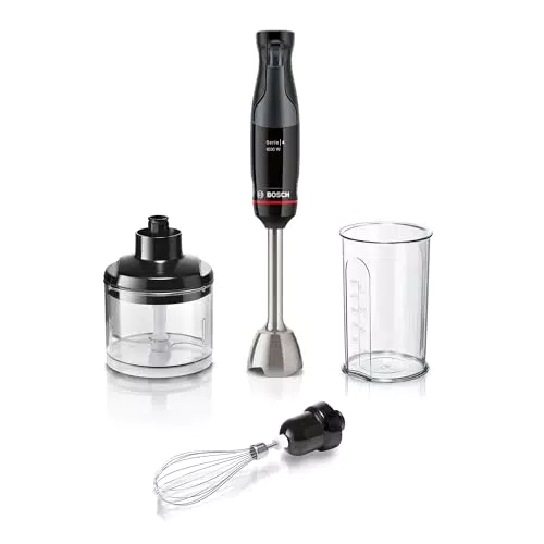 Frullatore a Immersione Bosch ErgoMaster Serie 4 MSM4B621 con Motore da 1000 Watt e Regolazione Dinamica della Velocità