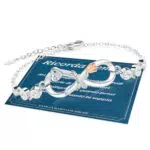 Bracciale Tennis Donna in Argento Placcato Oro Bianco 14K - Idee Regalo Gioielli Femminili