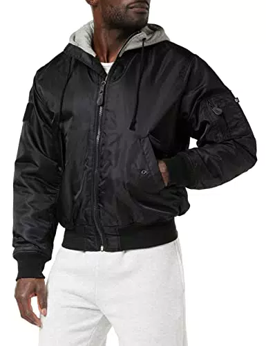 Brandit MA1 Sweat Hooded Jacket Uomo - Nero
