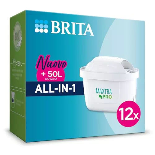 BRITA Filtro Acqua Rubinetto MAXTRA PRO - Riduce Cloro e Calcare, Confezione 12 Filtri