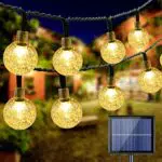 BrizLabs Catena Luminosa Solare a LED per Esterno Impermeabile - Illuminazione Decorativa per Giardino e Patio