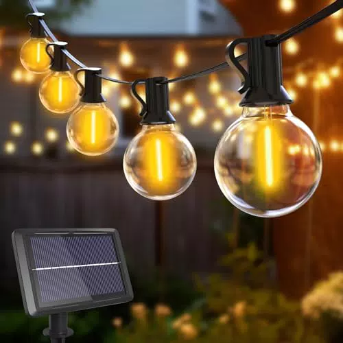 Luminosa Catena Solare LED per Esterni con 4 Modalità - Energia Solare Ricaricabile - Impermeabile IP65 - Ideale per Giardino e Terrazzo.