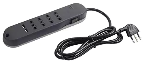 BTICINO Ciabatta Multipresa Elettrica Slim 6 Posti con Prese USB - Nero