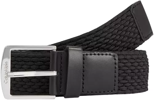 Cintura Uomo Calvin Klein Casual Intrecciata Nera