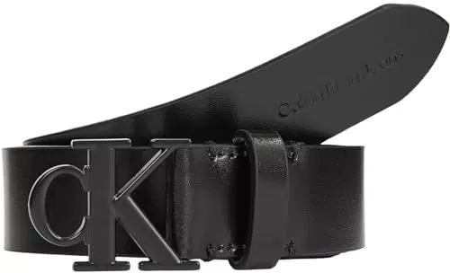 Cintura Donna Calvin Klein Jeans in Pelle Nera