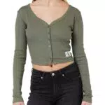 Calvin Klein Cardigan in Maglia con Etichetta Intessuta a Costine.