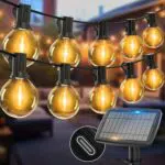 Catena Luminosa Solare da Esterno con 5 Modalità LED G40 Impermeabile per Giardino e Feste
