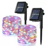 Catena Luminosa Solare BrizLabs 120 LED Stringa Luci Natale Impermeabile per Interni ed Esterni