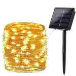 BrizLabs Catena Luminosa Solare 240 LED per Esterno - Luci Bianco Caldo Impermeabili per Giardino e Feste