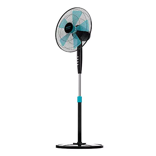 Ventilatore a Piantana Cecotec EnergySilence 510, 5 Pale da 40 cm, Oscillante, 3 Velocità, Altezza Regolabile, Motore in Rame - Nero