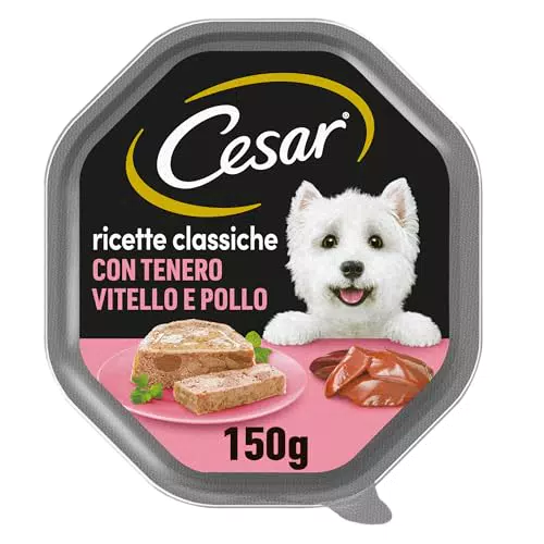 Cesar Patè per Cani con Vitello e Pollo - Confezione da 14 Vaschette