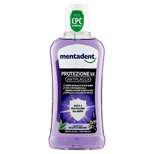 Collutorio Mentadent Protezione 5x Antiplacca, 400 ml