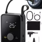 Compressore Aria Portatile Pro con Manometro Digitale 120PSI - Gonfiatore Elettrico 12V per Auto, Moto e Bici