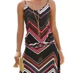 Copricostume Donna Mare Stampato Bikini Cover Up Senza Maniche - Abito Spiaggia Estivo