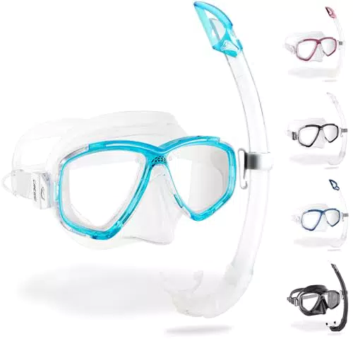 Cressi Maschera Subacquea Perla per Snorkeling, Apnea e Immersioni