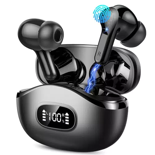 Auricolari Bluetooth 5.3 Stereo Wireless con Cancellazione Rumore e Microfoni ENC - MarchioX