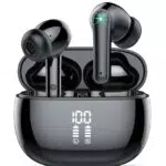 Cuffie Bluetooth Nuovo Auricolari Bluetooth 5.3 Hi-Fi Stereo IP7 Impermeabili LED Display Touch Control