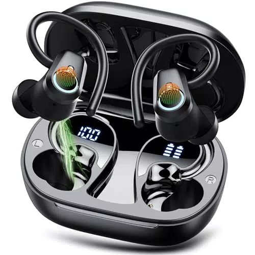Auricolari Bluetooth Sport con Microfono e Display LED - Nero