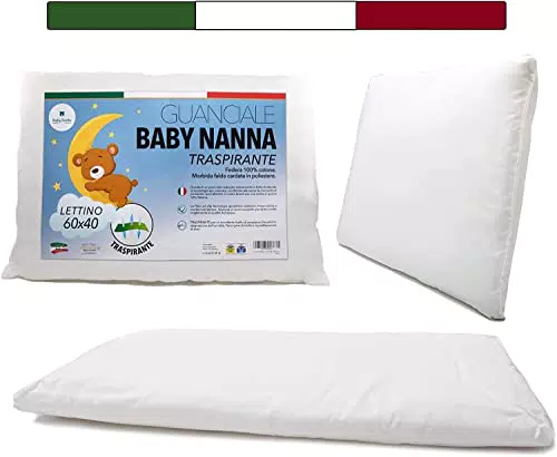 Cuscino Lettino Bambino Traspirante con Federa Cotone - Made in Italy - OEKO-TEX®