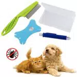 Set Rimozione Parassiti per Cani e Gatti - Pinzette, Pettine e Carta Specializzata