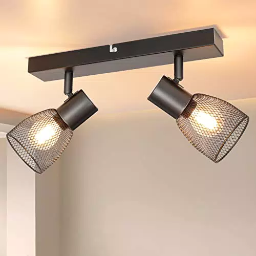 Faretti Led Interno Dehobo Orientabili Binario Nero E14