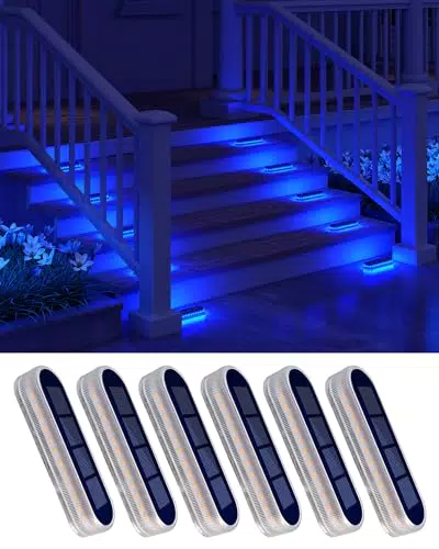 DetarZinLED Luci Solari Esterno con On/Off Automatico IP68 Impermeabili - Ideali per Deck, Scale e Giardini