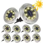 Lampade Solari da Giardino DUTISON 8 LED Esterno IPX65 Impermeabile