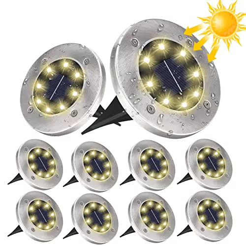 Lampade Solari da Giardino DUTISON 8 LED Esterno IPX65 Impermeabile