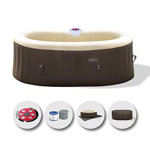 Ease.Zone Vasca Idromassaggio Gonfiabile Ovale con Pompa Integrata