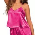 Ekouaer Pigiama Donna Estivo Set Pigiami Seta Raso Leggero Casa