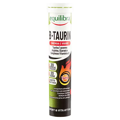 Equilibra Integratori Alimentari, B-Taurin, Integratore per Energia Istantanea