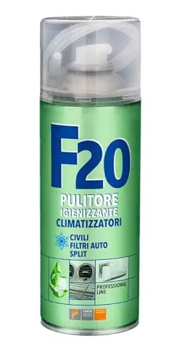 Spray Igienizzante Faren F20 per Climatizzatori Casa e Auto, Azione Pulente contro Batteri - 400ml