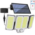 Faretto LED Solare da Esterno con Sensore di Movimento - Illuminazione Giardino IP65
