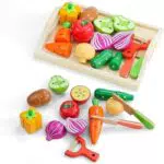 Feelhap Giocattoli in Legno Taglio Frutta e Verdura per Bambini