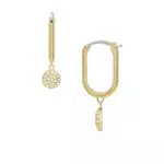 Fossil Orecchini a Cerchio Sadie Glitz Disc da Donna in Acciaio Inossidabile Placcato Oro