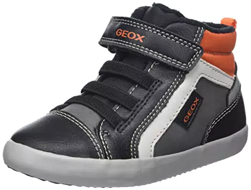 Geox Sneakers Bambini e Ragazzi Gisli Boy, Nero/Arancione