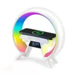 Lampada da Tavolo Intelligente GJCrafts: Atmosfera Wireless 15W, Bluetooth, Orologio.