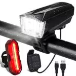 Gobikey Luci Bicicletta LED Ricaricabili USB Impermeabili IP65 - Luci Anteriori e Posteriori per Bici