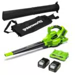 Greenworks Aspirafoglie Soffiatore a Batteria 48V Brushless con Tracolla
