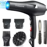 Asciugacapelli Professionale Ionico 2400 W - Motore AC, 3 Temperature, 2 Velocità - Happygoo