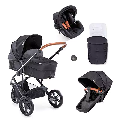 Passeggino Hauck Pacific 3 Shop N Drive: Navicella Convertibile, Seduta Reversibile, Ovetto Incluso