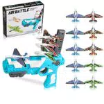 Aeroplano Giocattolo Herefun Catapult Toy - Giocattolo Pistola con Aereo in Schiuma - Giocattolo Aliante per Bambini